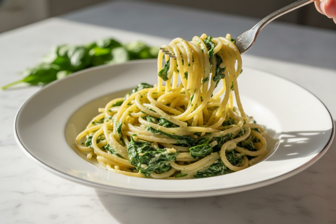 Garlic Spinach Cream Pasta Sauce (Freezer-Friendly) for Calm Weeknights