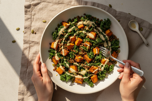 Warm Sweet Potato & Kale Bowl — Cozy Autumn Nourishment